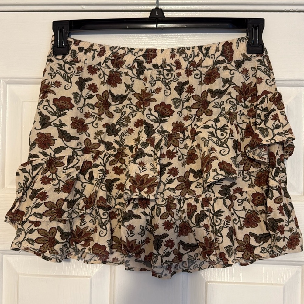 Floral Ruffled Skirt